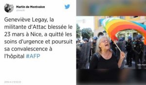 Gilets jaunes. Blessée par la police à Nice, Geneviève Legay placée en unité de convalescence