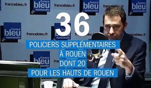 Christophe Castaner : " 36 policiers en plus seront mobilisés à Rouen dont 20 sur les Hauts de Rouen."