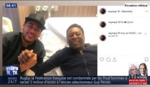 Neymar a rendu visite à Pelé à l'hôpital américain de Neuilly
