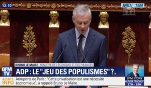 Privatisation d'ADP: Bruno Le Maire estime que "la démocratie participative n'a jamais été aussi menacée"