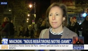 "On n'arrive pas à réaliser, pour moi c'est la fin d'une époque", témoigne cette Parisienne face à l'incendie de Notre-Dame de Paris