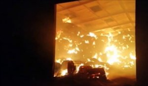 Haute-Saône Un hangar totalement détruit par un incendie à Montureux-et-Prantigny