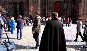 Les cloches de la cathédrale de Strasbourg sonnent pour Notre Dame de Paris