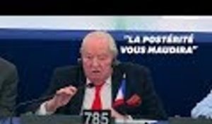 Les derniers mots de Le Pen au Parlement européen