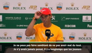 Monte-Carlo - Nadal : "Je ne peux pas faire semblant de ne pas avoir mal"