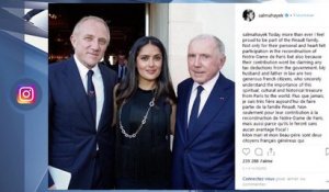 Notre-Dame : Salma Hayek "fière de faire partie de la famille Pinault"