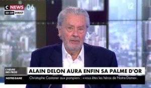 Festival de Cannes 2019. Alain Delon réagit à sa Palme d’Or honorifique dans CNEWS, jeudi 18 avril