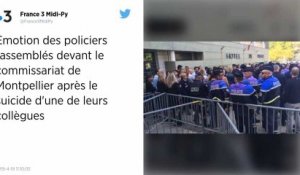 À Montpellier, plusieurs centaines de policiers se rassemblent après le suicide d’une des leurs