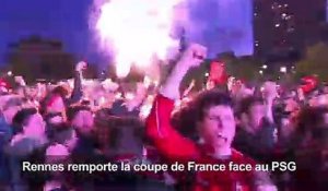 Football: la fête des supporters de Rennes