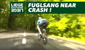 Fuglsang Near Crash !- Liège-Bastogne-Liège 2019
