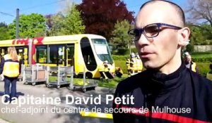 EXERCICE POMPIERS TRAM MULHOUSE