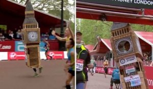 Marathon de Londres : Déguisé en Big Ben, il ne parvient pas à passer la ligne d'arrivée