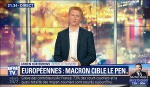 Adrien Quatennens estime qu'Emmanuel Macron "joue sa survie politique" aux européennes