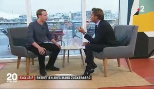 Laurent Delahousse à Mark Zuckerberg: "Grace à Facebook vous savez plus de choses sur moi que moi sur vous. Vous connaissez mes amis, mes goûts..."