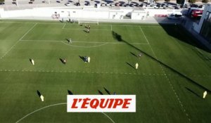 Animation offensive à vide - Foot - L1 - Drone et entraîneur (3/5)