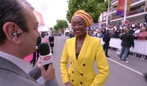 Maimouna N'Diaye, membre du jury au micro de Dider Allouch- Cannes 2019