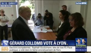 Européennes: Gérard Collomb a voté à Lyon