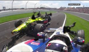 Crash entre Bourdais et Rahal