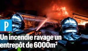 Aubervilliers : un incendie ravage un entrepôt de 6000 m²