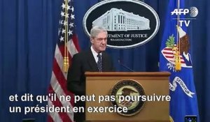 Le procureur Mueller n'exonère pas Trump