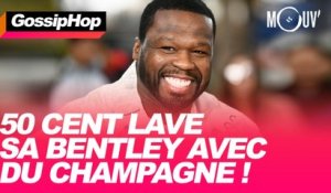 50 Cent lave sa Bentley avec du champagne !