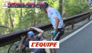 Miguel Angel Lopez frappe un spectateur - Cyclisme - Giro