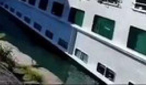 Un bateau de croisière percute un bateau fluvial sur le port de Venise !