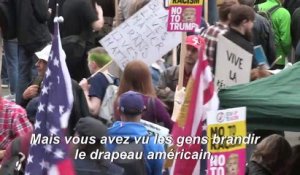 A Londres, les manifestants gonflent à nouveau le ballon "bébé Trump"