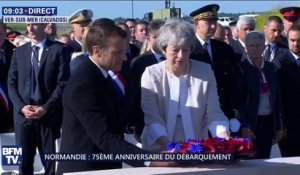 D-Day: Emmanuel Macron et Theresa May inaugurent le mémorial britannique à Ver-sur-Mer