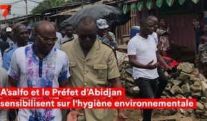 Asalfo et le Préfet d’Abidjan Vincent Toh Bi Irié sensibilisent  les habitants d’un quartier de Yopougon
