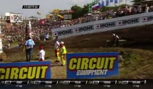 Jacobi and Sterry Battle + Sterry crash - MXGP of Germany 2019