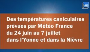 Chaleur : des températures caniculaires dans l'Yonne et la Nièvre pendant au moins 15 jours