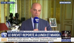 Brevet des collèges reporté: Jean-Michel Blanquer avance "un enjeu de sécurité et de santé des élèves"