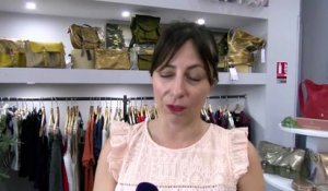 Début des soldes sous la chaleur à Martigues. Magali Mercier