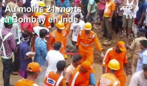 Mousson en Inde: 21 morts dans l'effondrement d'un mur à Bombay