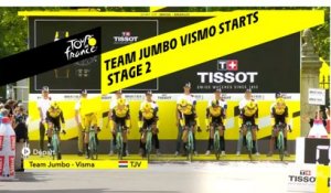 Départ de l'équipe Jumbo Visma / Team Jumbo Visma Starts - Étape 2 / Stage 2 - Tour de France 2019