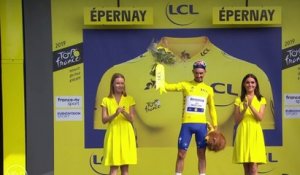 Tour de France 2019 : Le podium de Julian Alaphilippe qui se pare de jaune