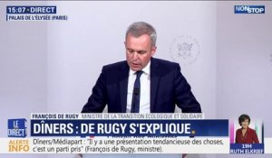François de Rugy dénonce une "présentation tendancieuse" de l'article de Mediapart sur ses dîners