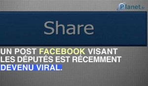 Un post facebook sur la retraite des députés devient viral