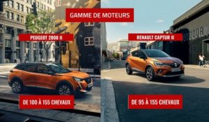 Peugeot 2008 vs Renault Captur : le duel en chiffres