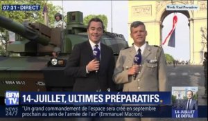 14-Juillet: les troupes et les chars Leclerc se mettent en place sur les Champs-Élysées