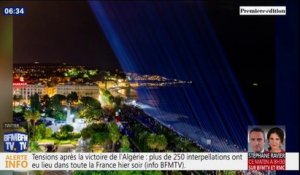 Nice: 86 faisceaux lumineux ont illuminé le ciel en hommage aux victimes de l'attentat