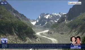 La mer de glace près de Chamonix ne cesse de fondre