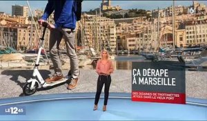 Marseille: Des plongeurs bénévoles ramassent les centaines de trottinettes jetées dans la mer, "il y en a qui s'amusent à les envoyer le plus loin possible"