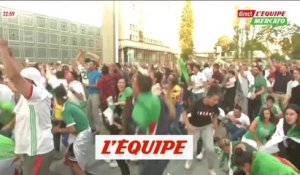 La joie des supporters algériens après le but de Bounedjah - Foot - CAN - Finale