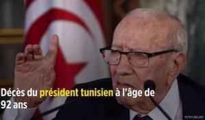 Décès du président tunisien à l'âge de 92 ans