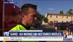 Incendie dans le Gard: selon les pompiers, "le feu n'est pas maîtrisé" et "la situation peut s'aggraver"