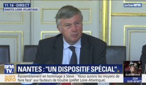 Rassemblement pour Steve: les dispositions de la préfecture impliquent "l'interdiction d'une dispersion sur les deux centres-villes de Nantes"