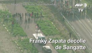 Images aériennes de la traversée de la Manche de Franky Zapata