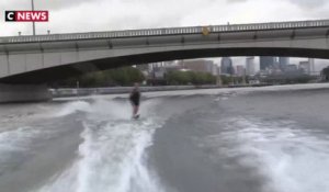 Le ski nautique se pratique aussi sur la Seine